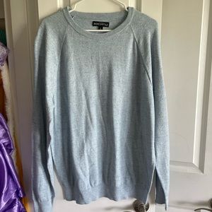 J CREW MERCANTILE Men’s Light Blue Sweater | 100% Cotton | Size Large | NWT